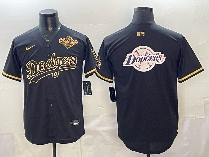 2026 Men Nike Los Angeles Dodgers Blank black gold Game MLB Jersey 0035